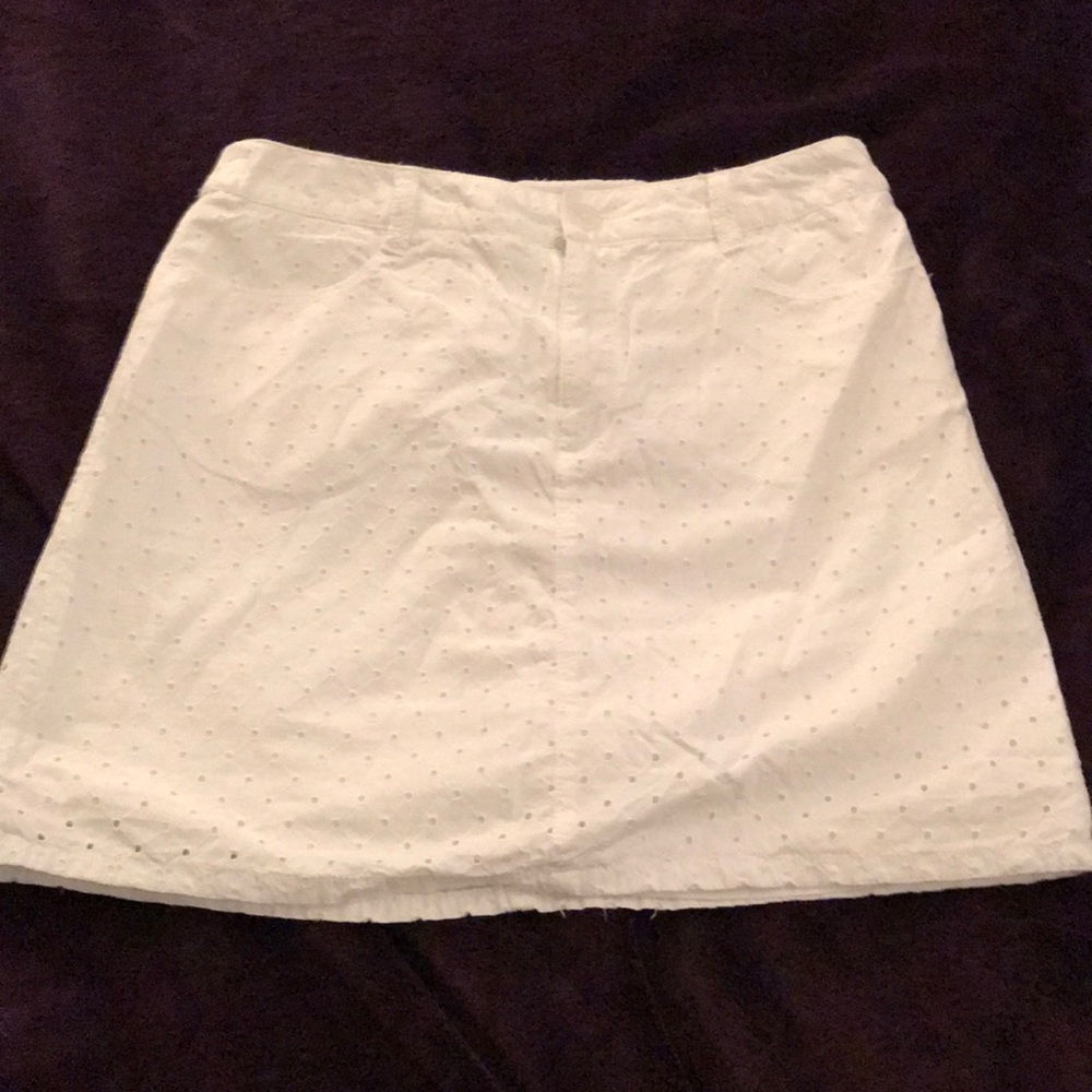 White skort size 10 lace type material